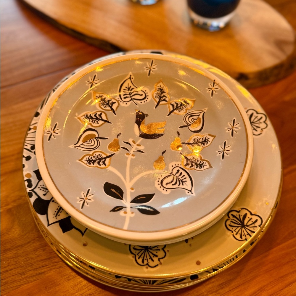 Anthropologie Dinner (4) & Dessert (4) Plate Set